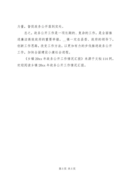 乡镇政务公开工作情况汇报.docx