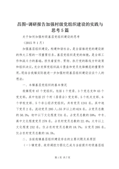 昌图=调研报告加强村级党组织建设的实践与思考5篇 (5).docx