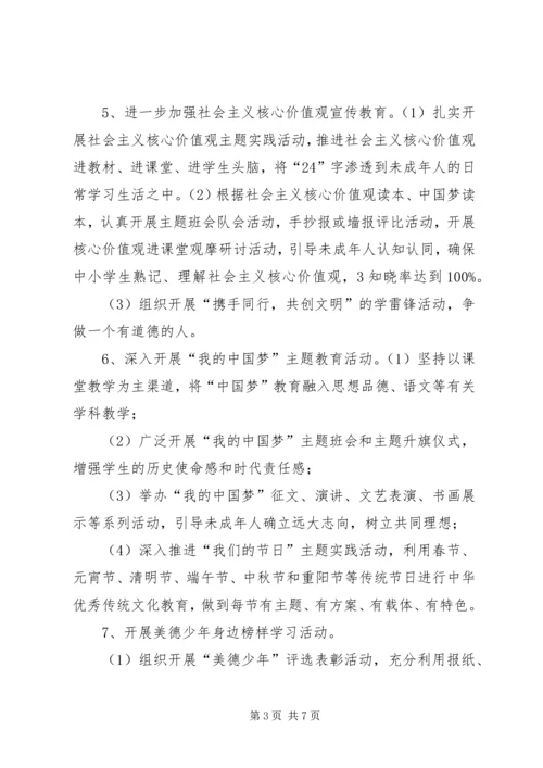 武威第四中学未成年人思想道德建设实施计划.docx