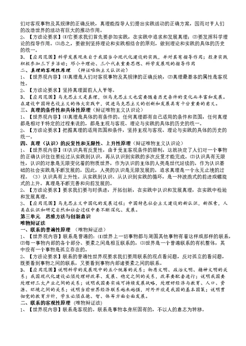 哲学原理哲学原理及方法论总结(共9页)