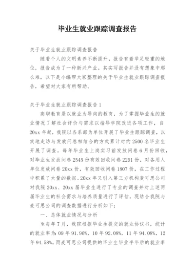 毕业生就业跟踪调查报告.docx