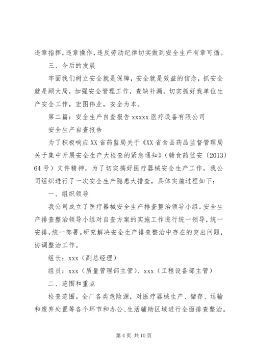 安全生产自查报告精选.docx