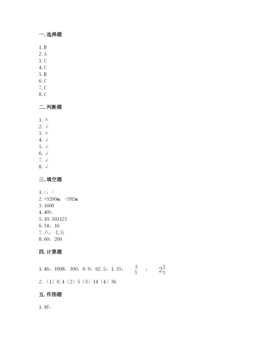 北师大版小学数学六年级下册期末检测试题【全国通用】.docx