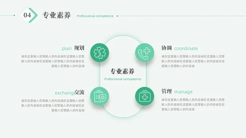 绿色微粒体风护士岗位竞聘PPT模板竞聘1