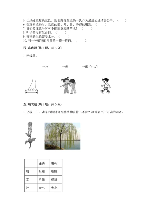 教科版小学一年级上册科学期末测试卷【黄金题型】.docx