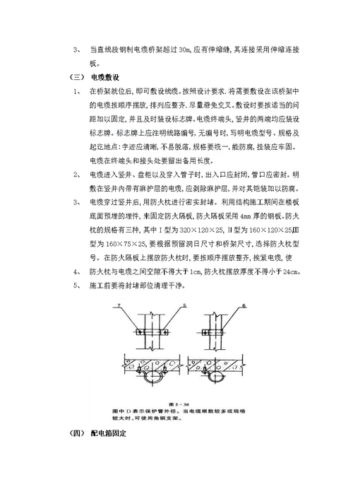 电气竖井内电缆桥架安装施工工艺