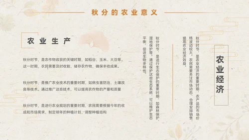 淡橙色简约中国风秋分节气PPT模板