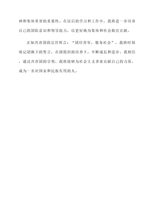 入团的个人事迹介绍