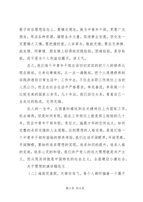 关于理想的演讲稿范文【精选】.docx