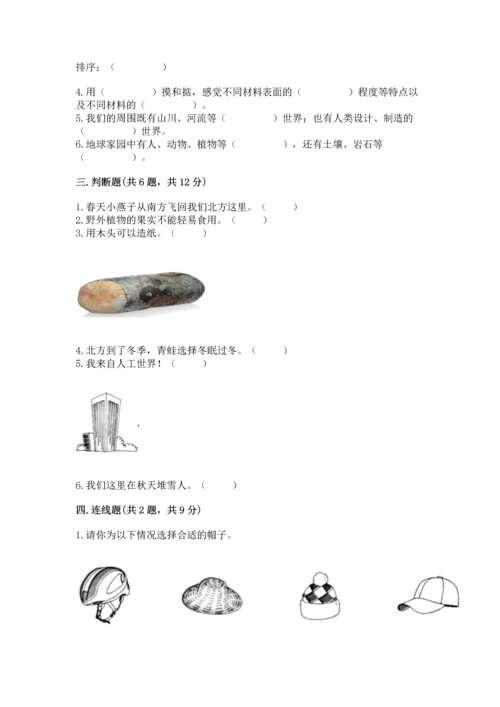教科版二年级上册科学期末测试卷【典优】.docx