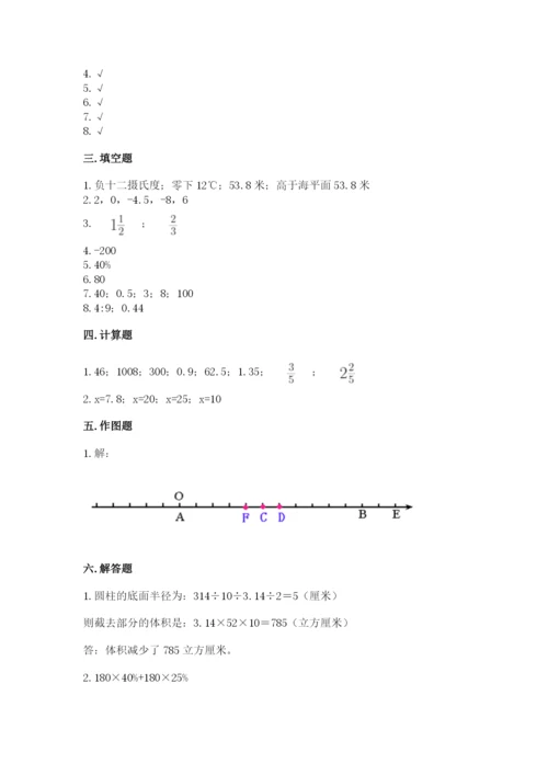 沪教版小学六年级下册数学期末综合素养测试卷精品【综合题】.docx