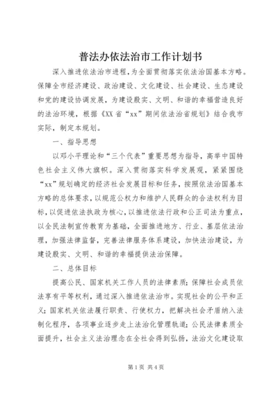 普法办依法治市工作计划书 (2).docx