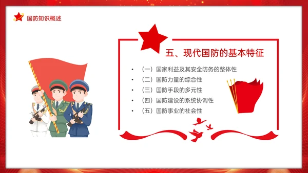 全民国防教育日班会通用PPT模板