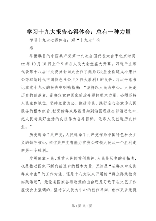 学习十九大报告心得体会：总有一种力量 (4).docx