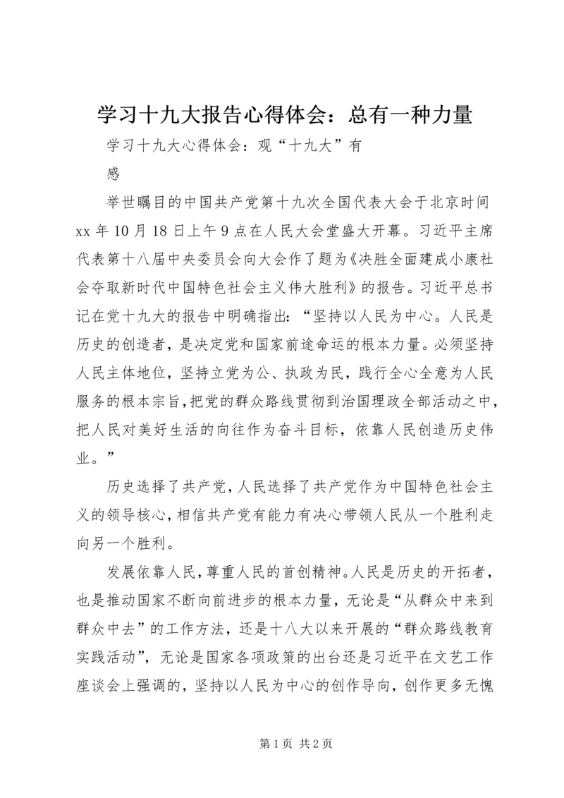 学习十九大报告心得体会：总有一种力量 (4).docx