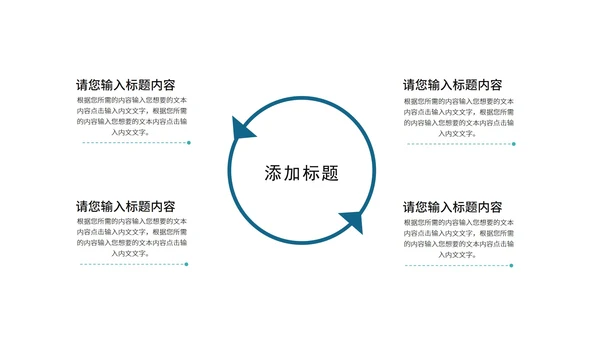 蓝色简约风总结汇报PPT模板