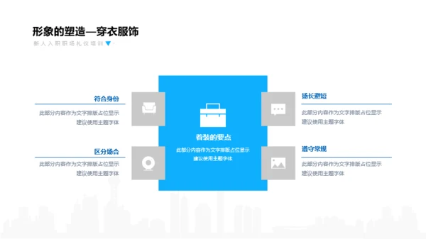 灰色商务新人入职职场礼仪课件培训PPT案例