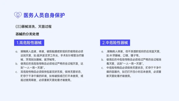 蓝紫色简约商务口腔科院感预防控制PPT模板院感知识培训