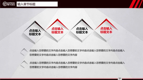 顺丰速运快递通用PPT模板