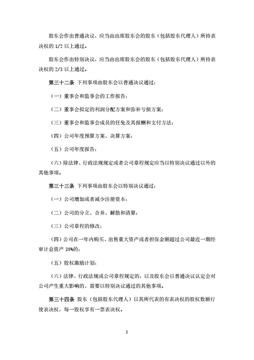 有限公司股东会议事规则