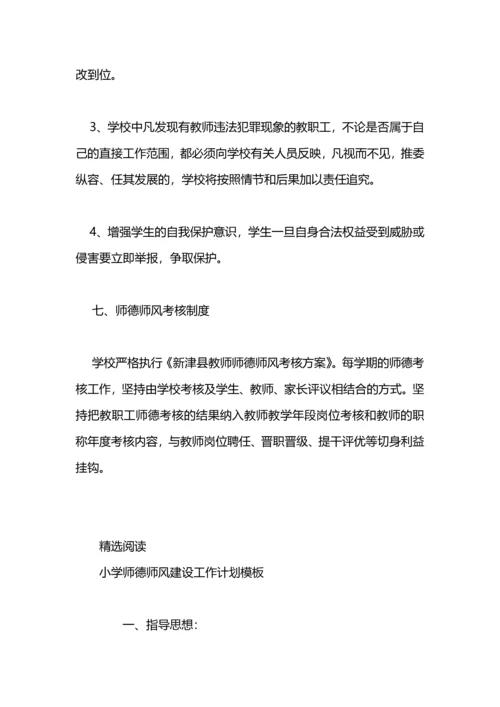 谷金楼集小学师德师风建设工作计划.docx