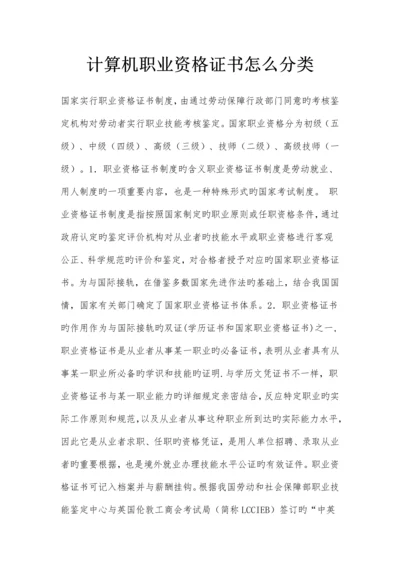 2023年计算机职业资格证种类.docx