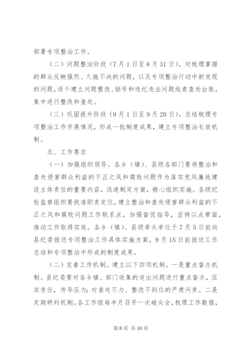 群众身边不正之风和腐败问题整治方案.docx