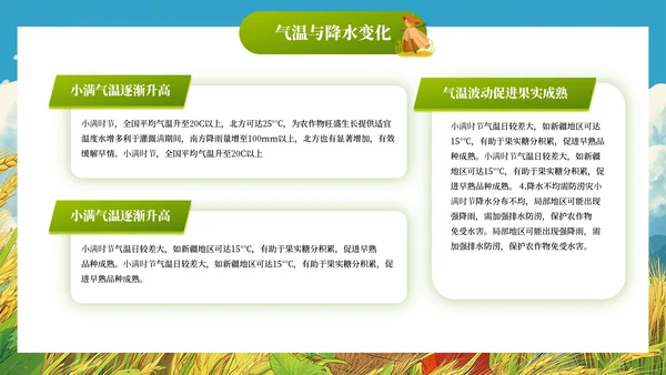 小满节气插画风教育通用模板PPT模板