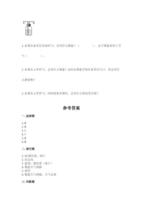 教科版小学三年级上册科学期末测试卷学生专用.docx
