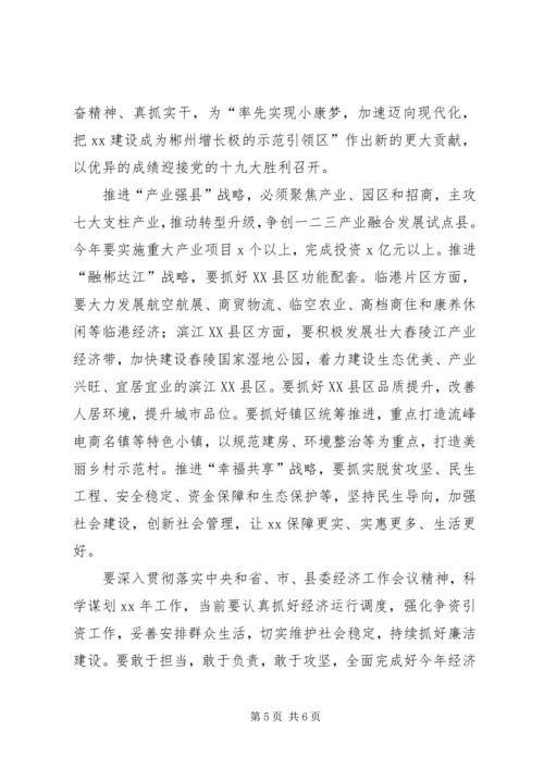 县委副书记XX年县委经济工作会议讲话稿 (2).docx