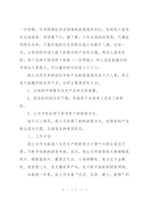 药品销售年度工作总结10篇.docx