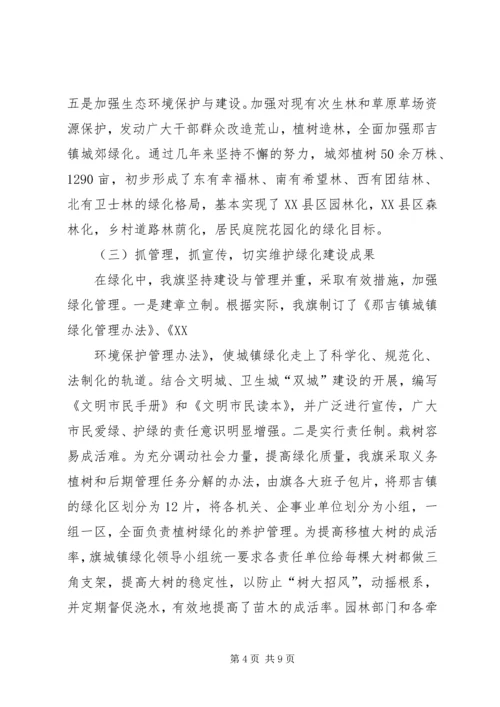 城镇绿化工作现场会经验汇报材料 (2).docx