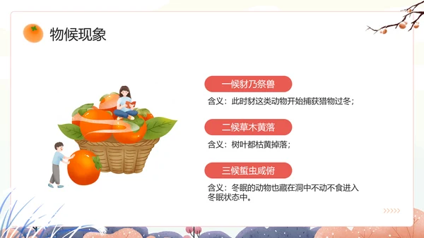 中国风传统二十四节气之霜降PPT课件模板