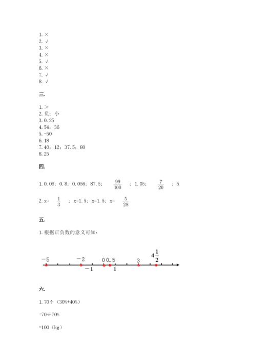 贵州省【小升初】2023年小升初数学试卷精品（易错题）.docx