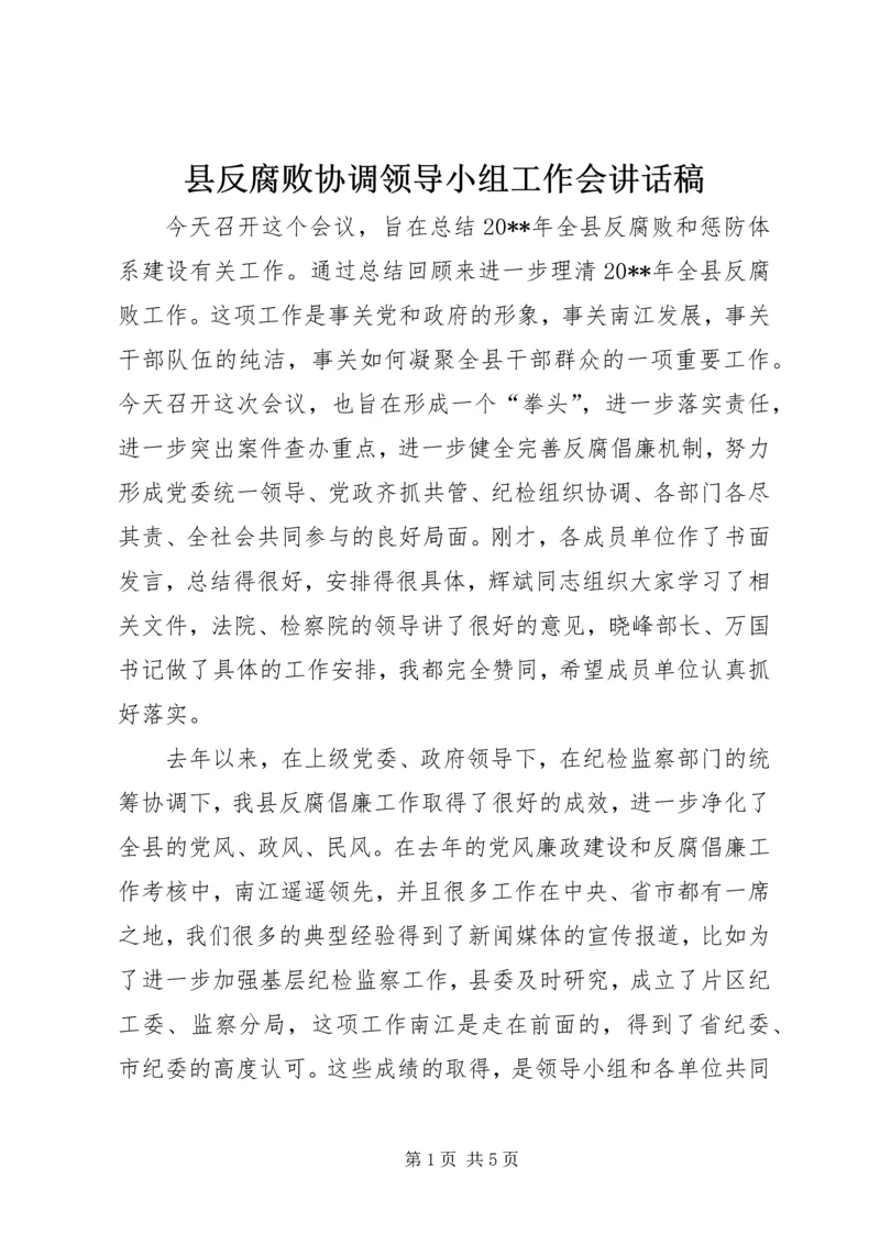 县反腐败协调领导小组工作会讲话稿.docx