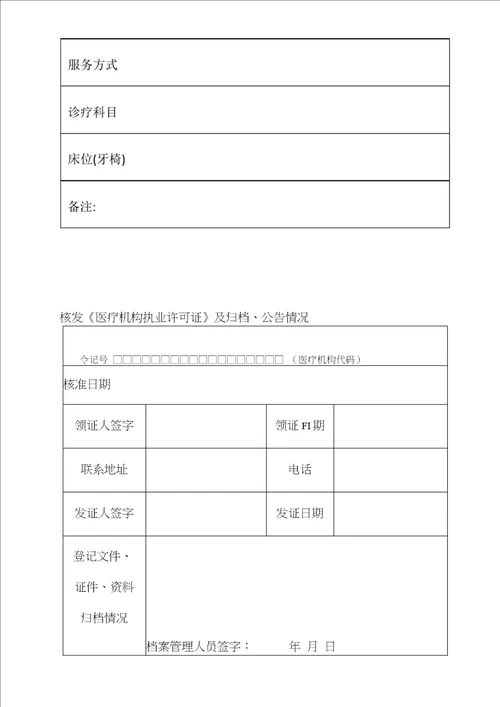 医疗机构申请变更登记注册书