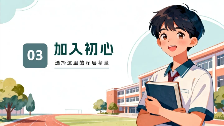 绿色清新手绘卡通风校园学生会面试自我介绍PPT模板