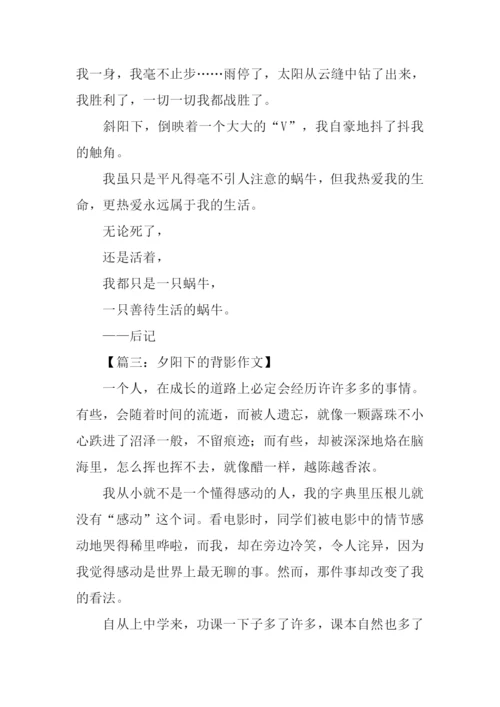 夕阳下下的背影作文.docx