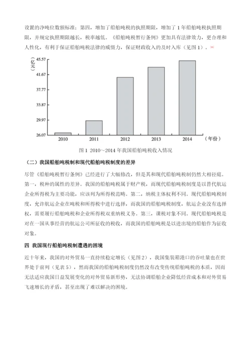 现代船舶吨税制对我国的启示及借鉴.docx