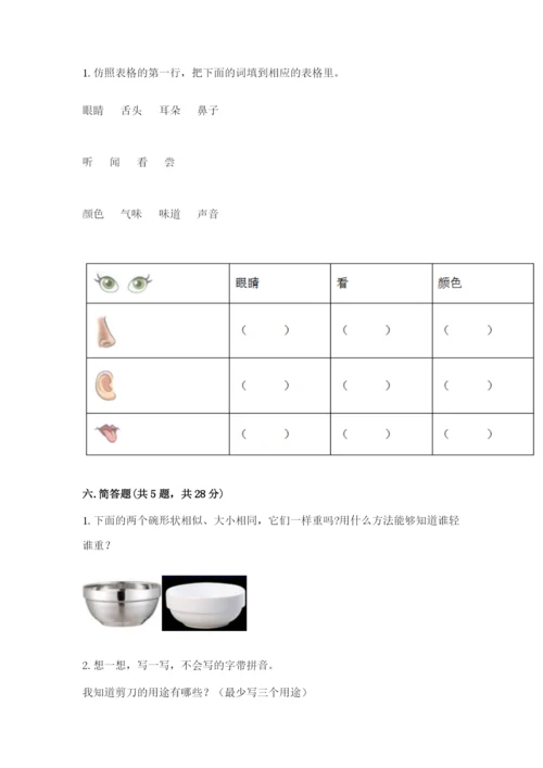 教科版一年级下册科学期末测试卷精品（名师系列）.docx