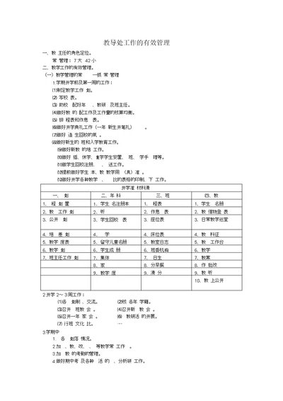 教导处日常管理工作