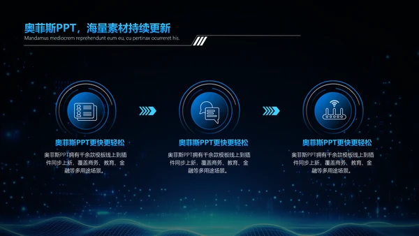 科技风蓝色咨询报告PPT