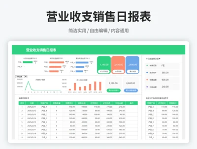 营业收支销售日报表5