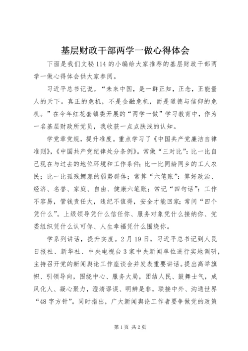 基层财政干部两学一做心得体会.docx