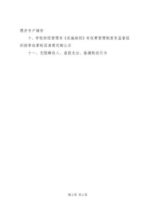 学校事业行收费自查报告.docx