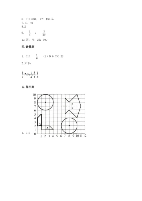 人教版六年级上册数学期末测试卷及答案【名师系列】.docx