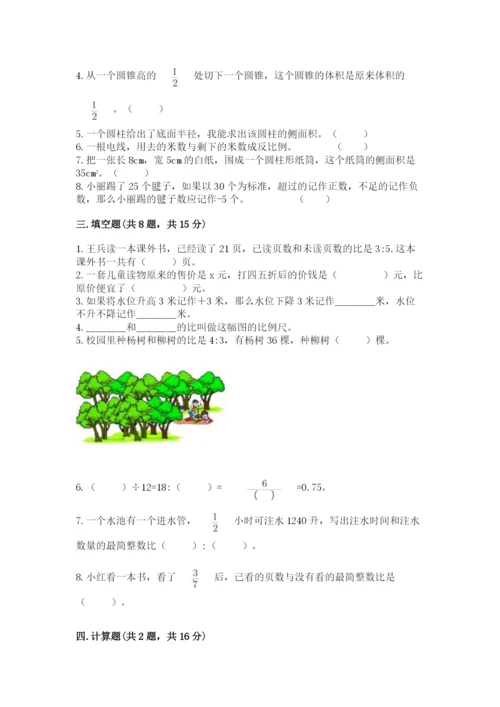 小学六年级下册数学期末卷及完整答案【各地真题】.docx