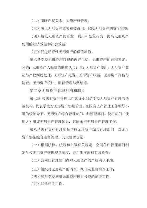 大学无形资产管理办法