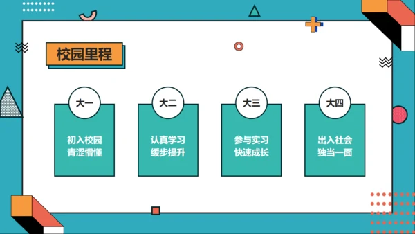 青橙色创意设计求职简历通用PPT模板