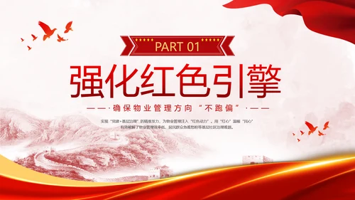 党建引领红色物业党课PPT课件